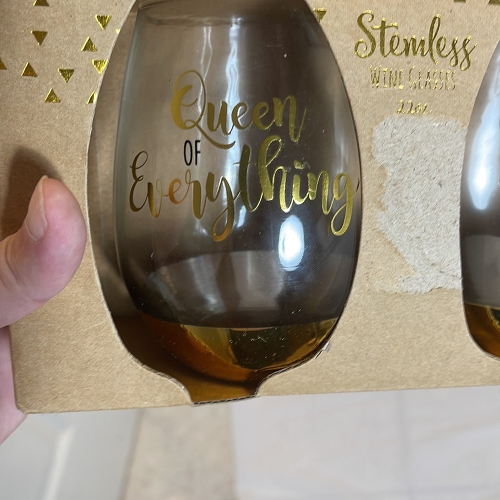 Stemless wine glass tumblers 2 piece set 22 oz. - Picture 2 of 6